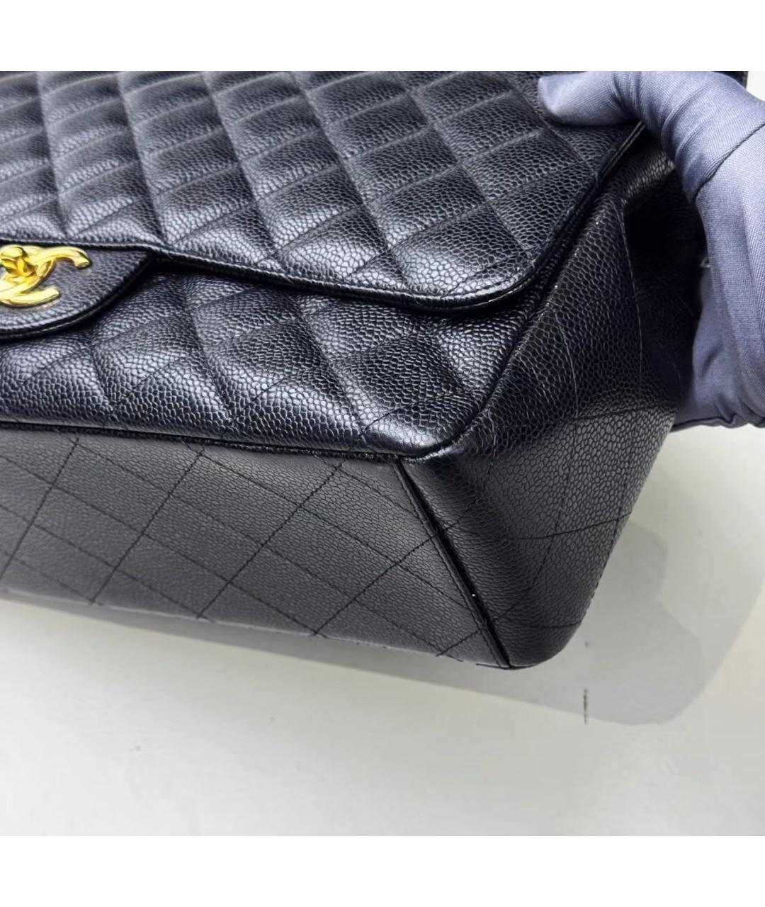 CHANEL Черная кожаная сумка через плечо, фото 7