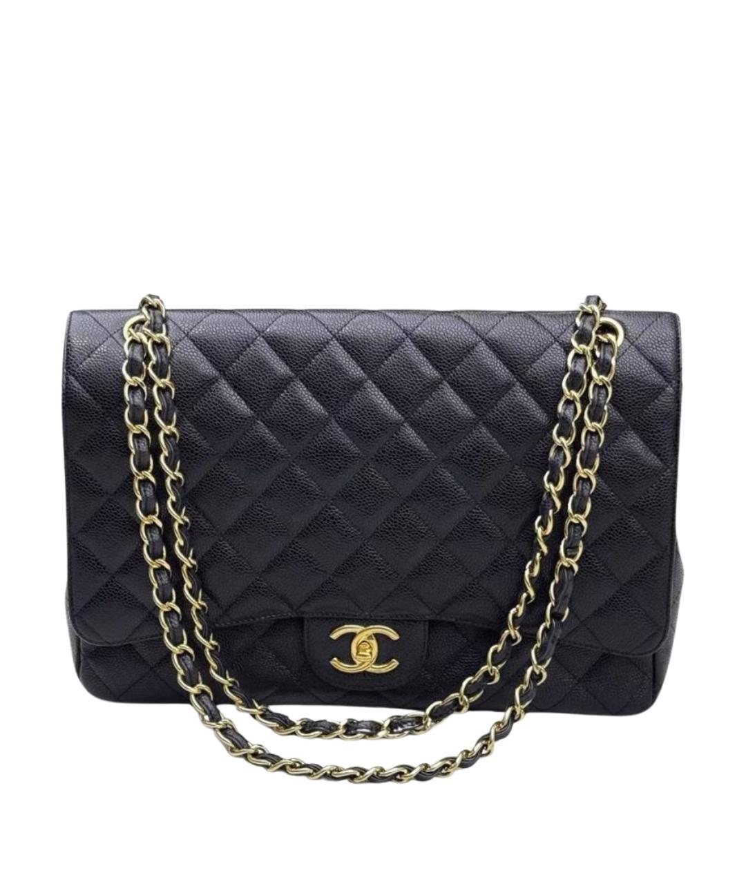 CHANEL Черная кожаная сумка через плечо, фото 1