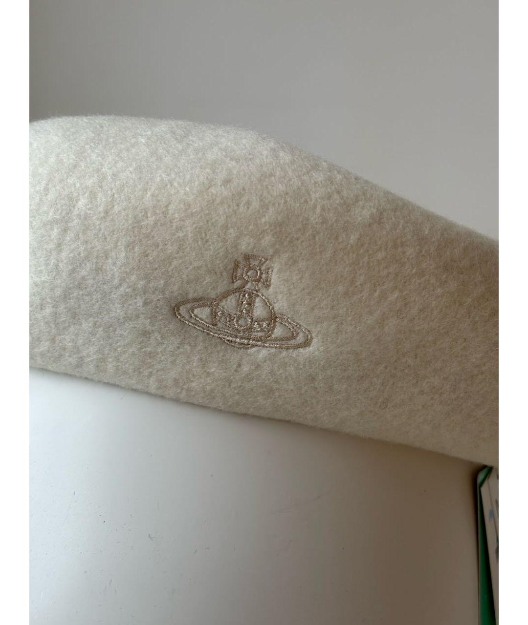 VIVIENNE WESTWOOD Бежевая кашемировая шапка, фото 4