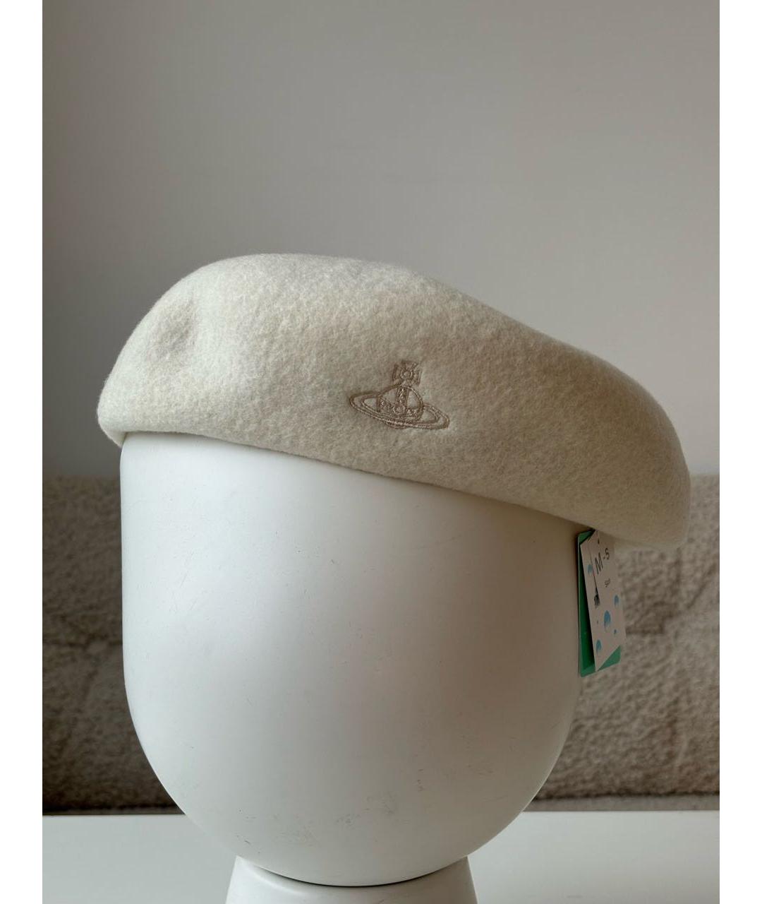 VIVIENNE WESTWOOD Бежевая кашемировая шапка, фото 5