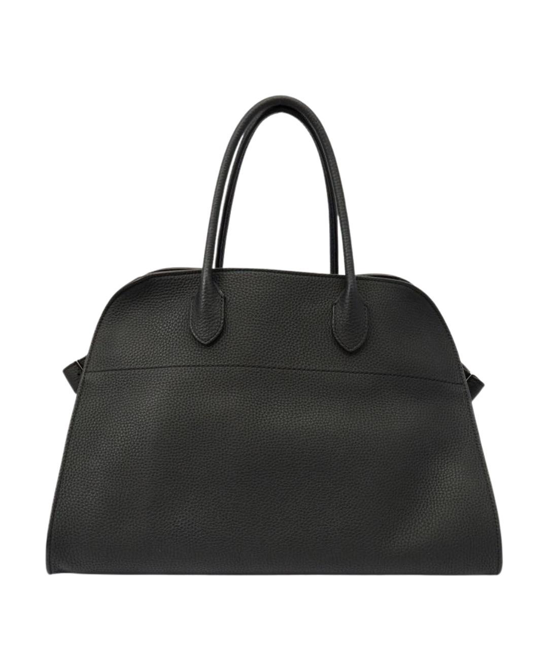 THE ROW Черная кожаная сумка с короткими ручками, фото 1