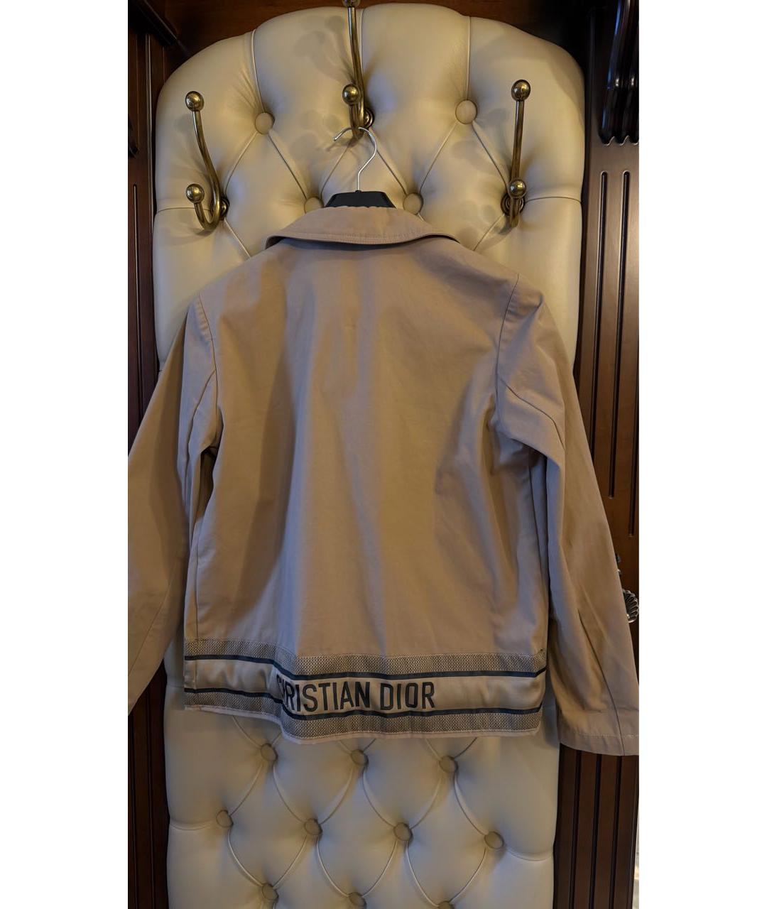 CHRISTIAN DIOR Бежевая хлопковая куртка, фото 3
