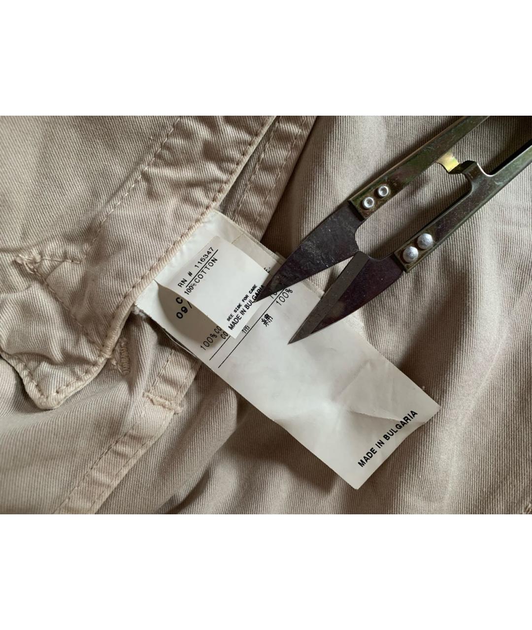 MONCLER Бежевое хлопковое пальто, фото 8