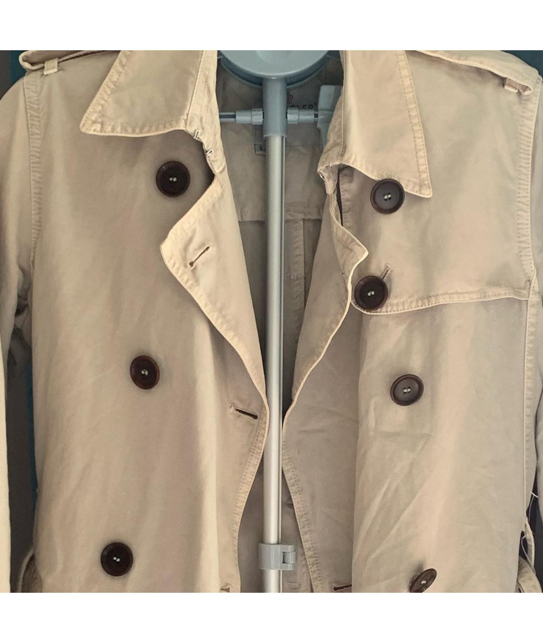 MONCLER Бежевое хлопковое пальто, фото 4