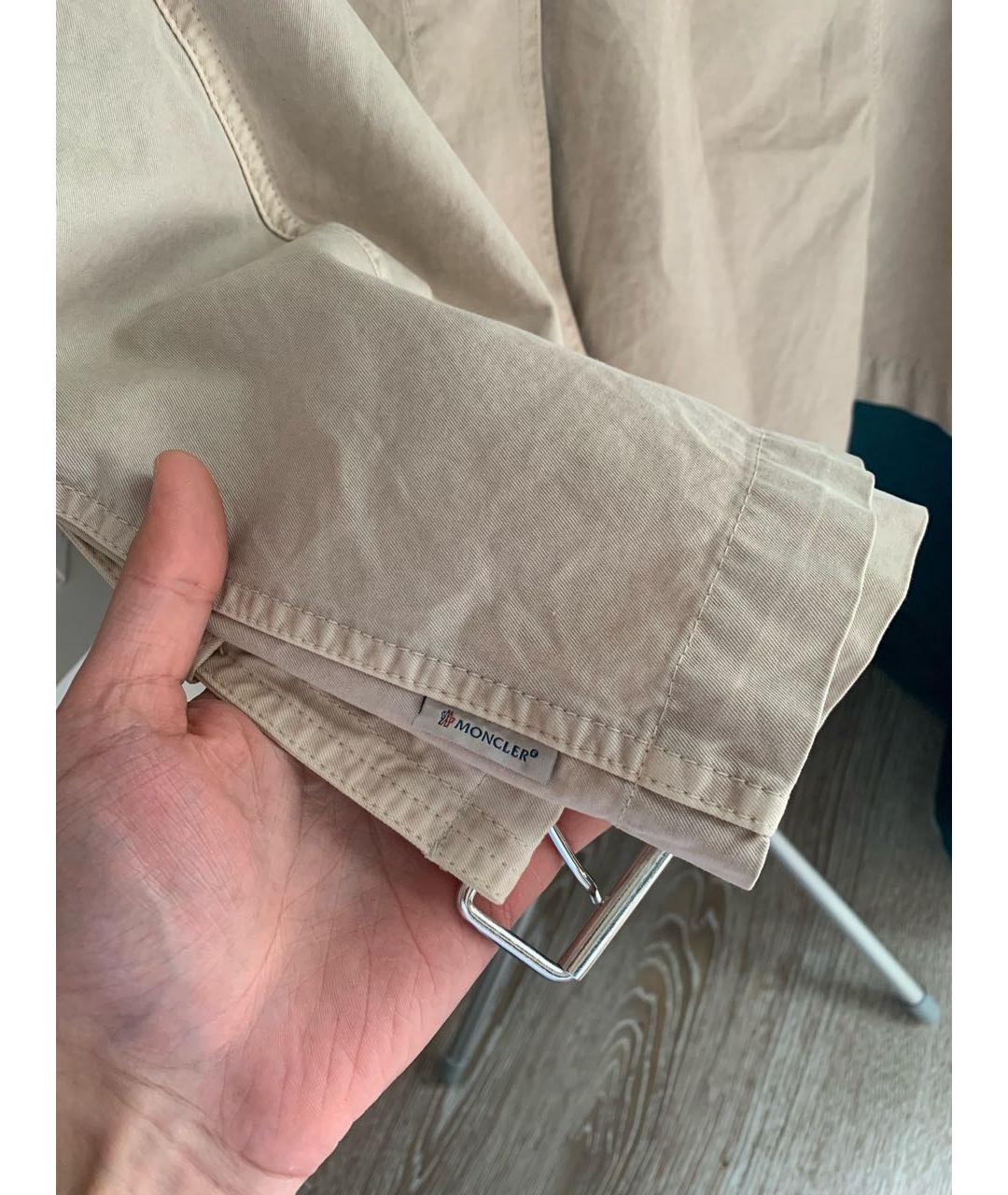 MONCLER Бежевое хлопковое пальто, фото 7
