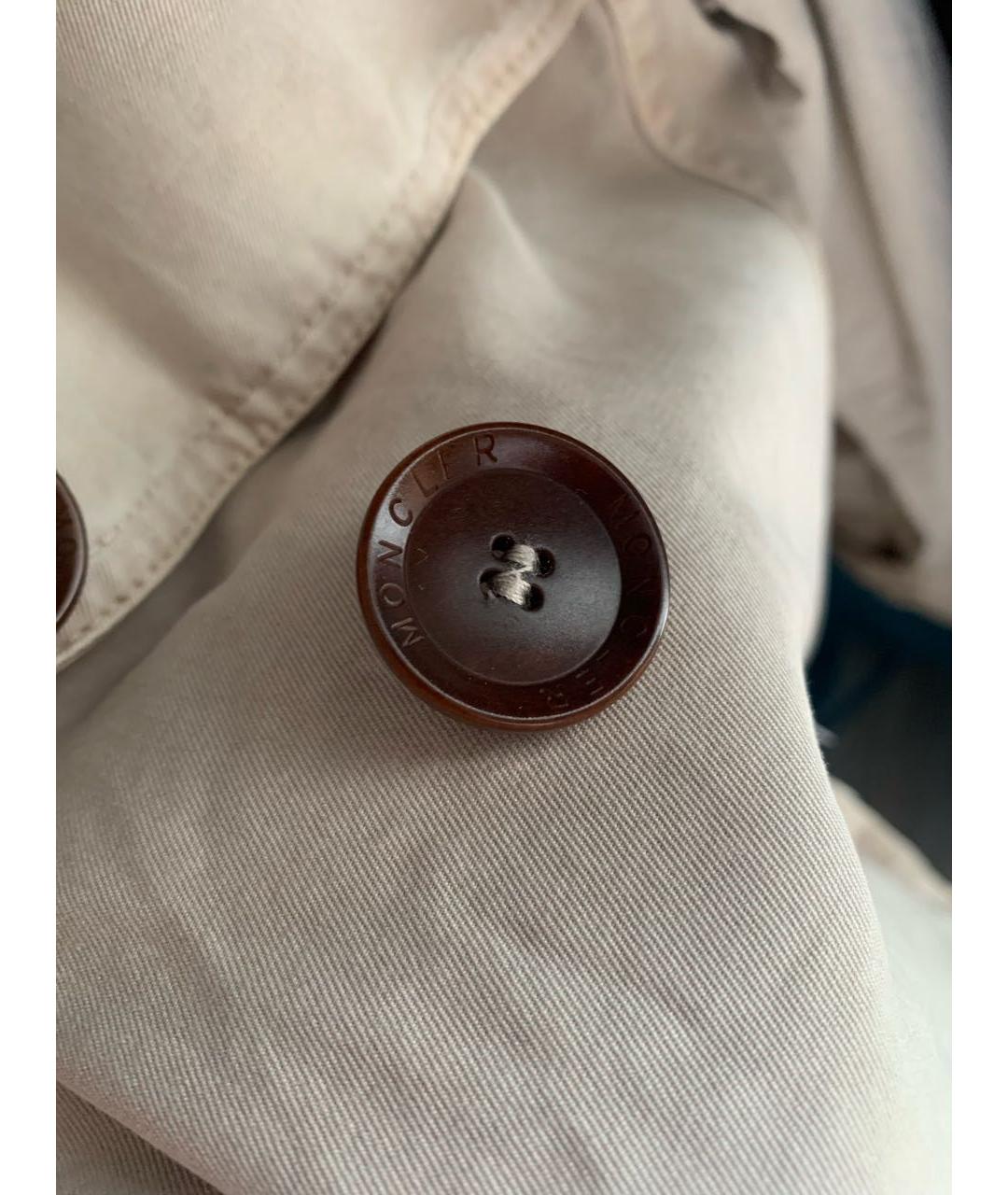 MONCLER Бежевое хлопковое пальто, фото 6