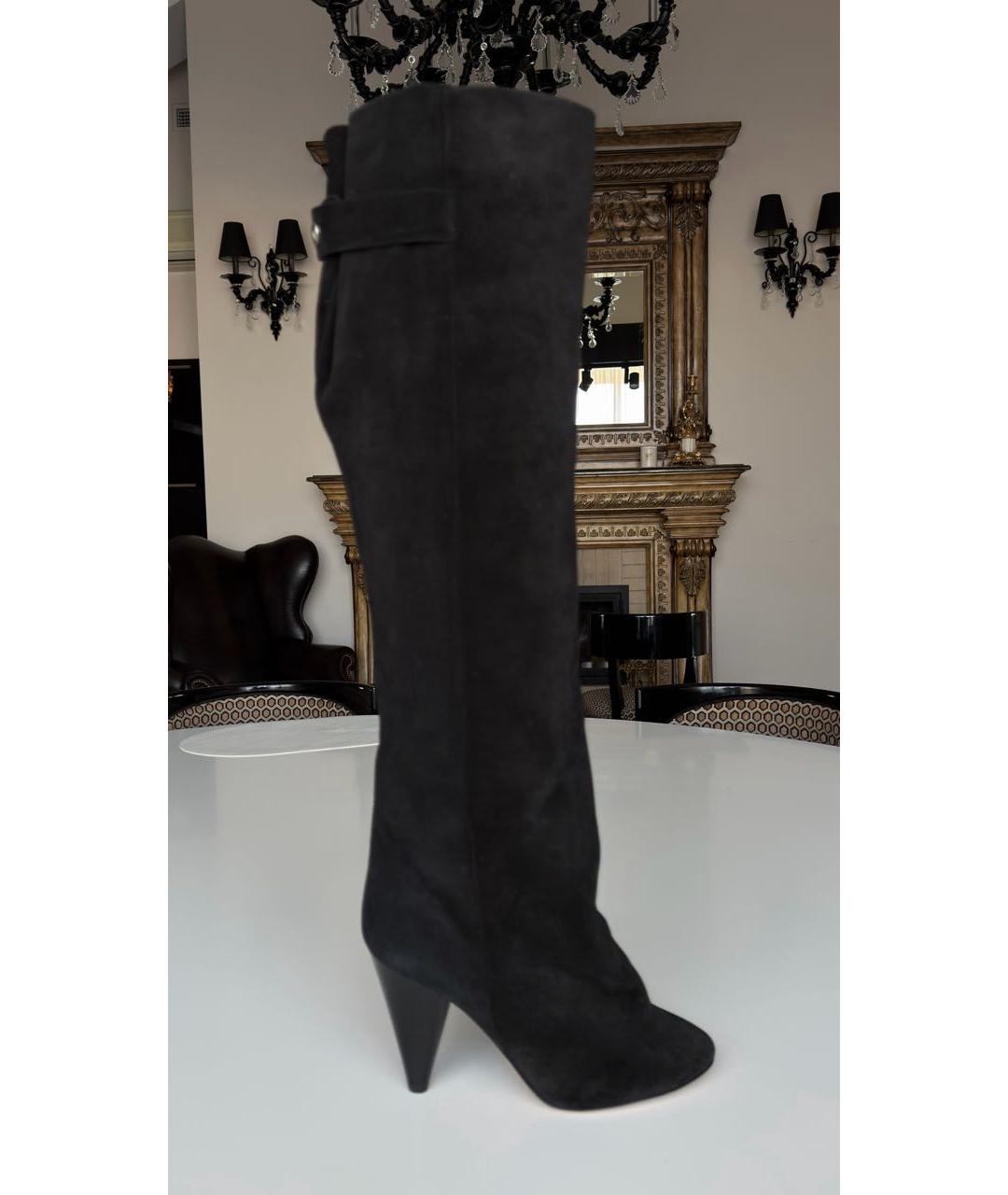 ISABEL MARANT Черные замшевые ботфорты, фото 7