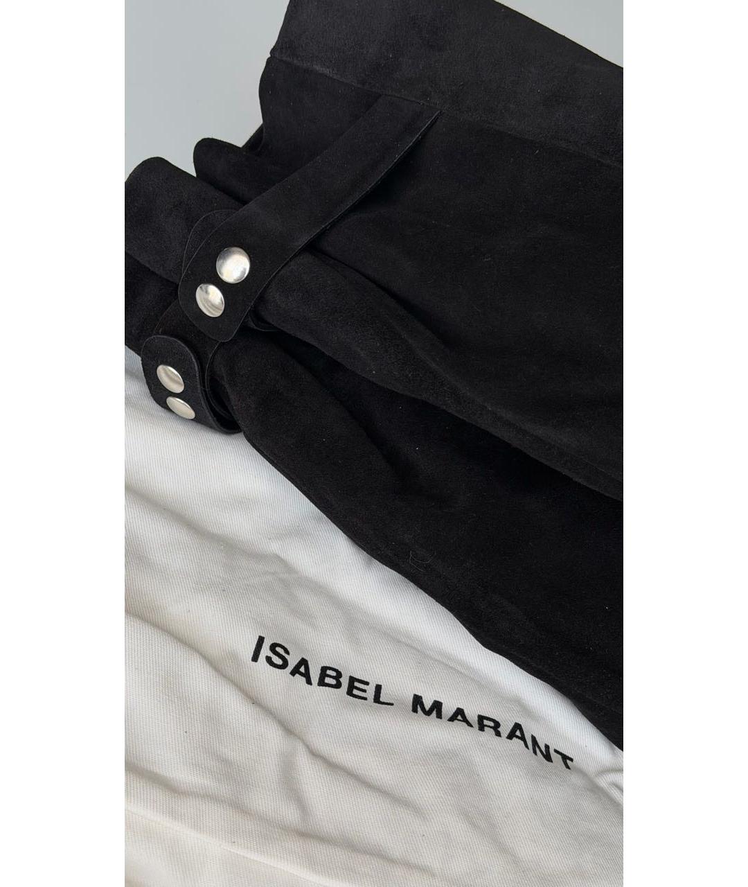 ISABEL MARANT Черные замшевые ботфорты, фото 5