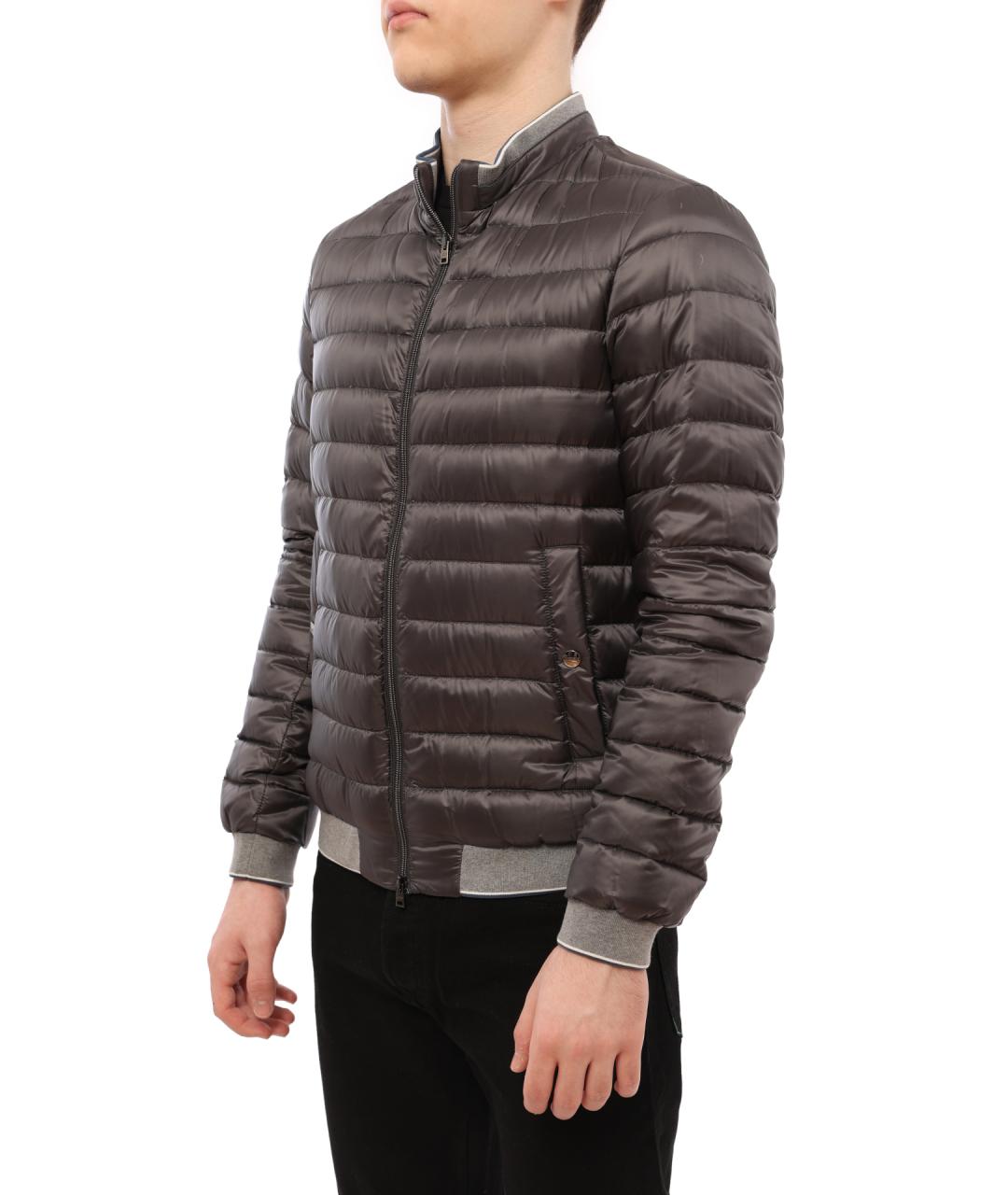 HERNO Серая полиэстеровая куртка, фото 5