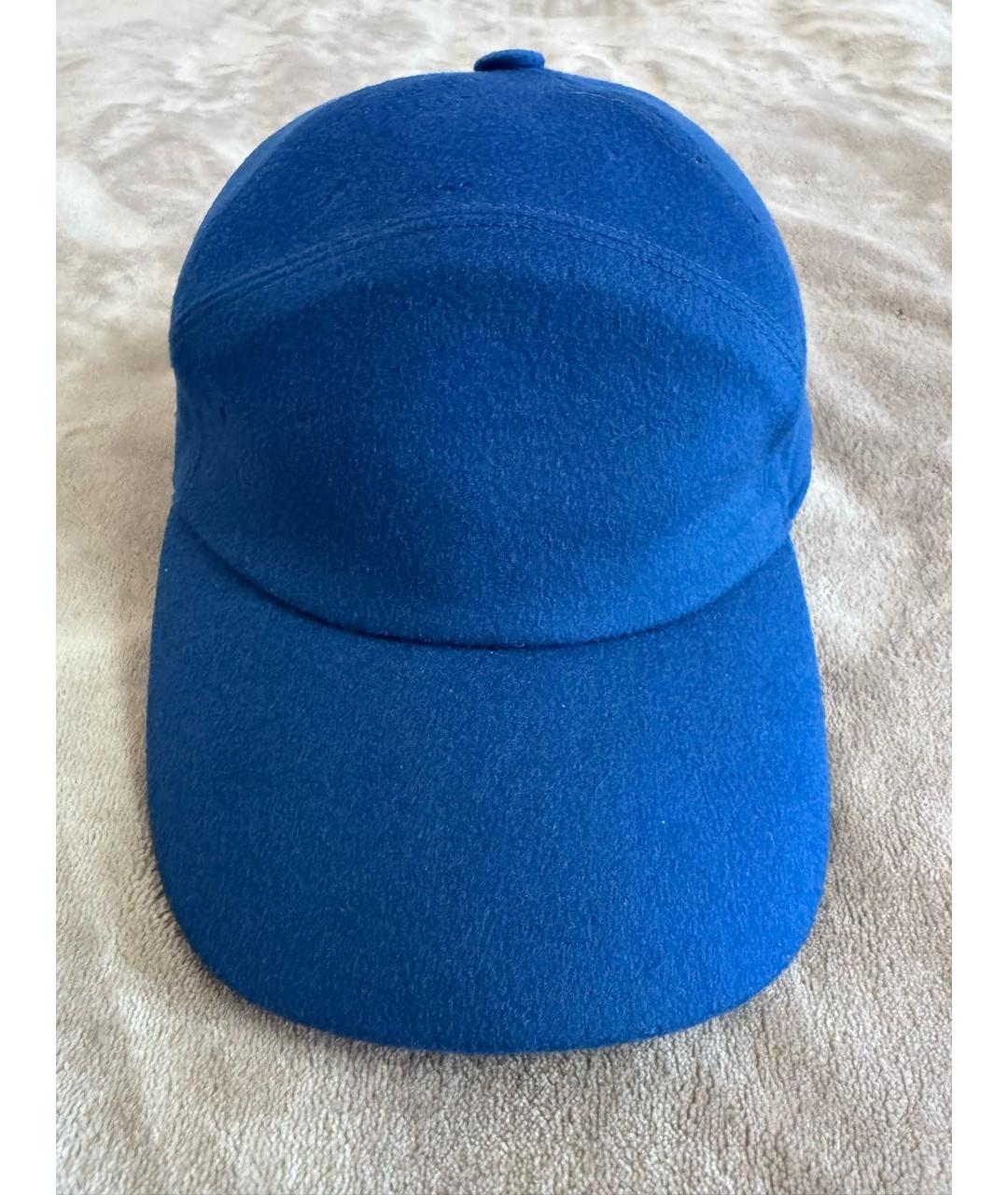 LORO PIANA Синяя кашемировая кепка, фото 3