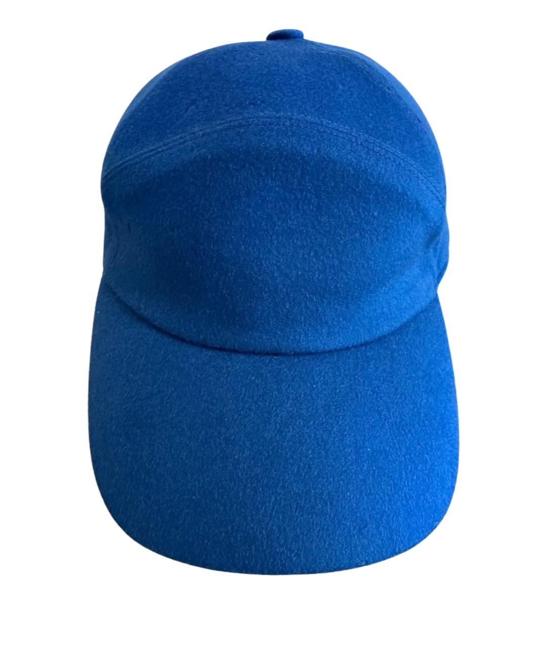 LORO PIANA Синяя кашемировая кепка, фото 1