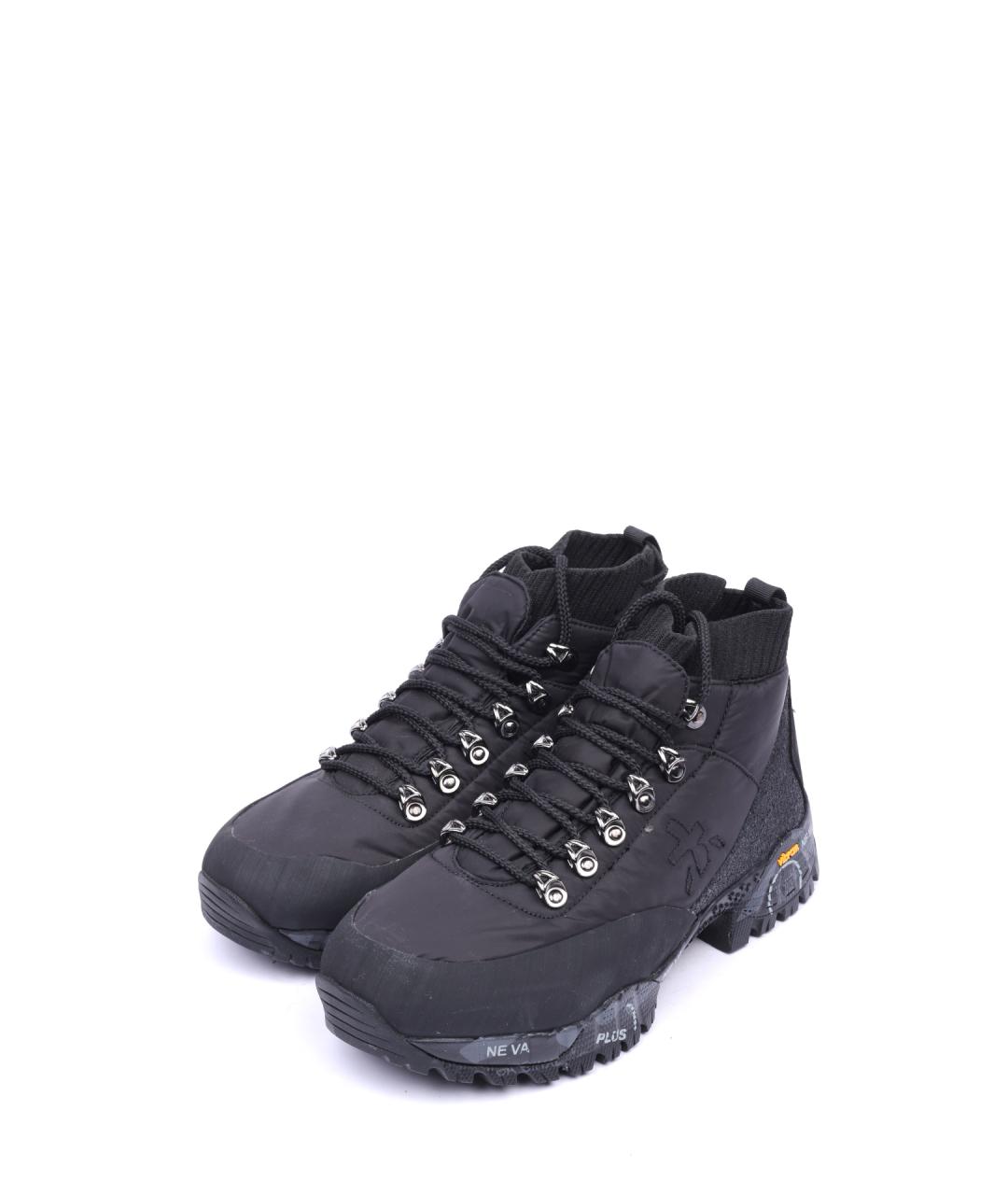 PREMIATA Черные текстильные низкие ботинки, фото 2