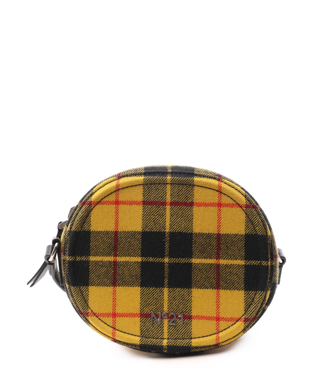 NO. 21 Желтая кожаная сумка через плечо, фото 3