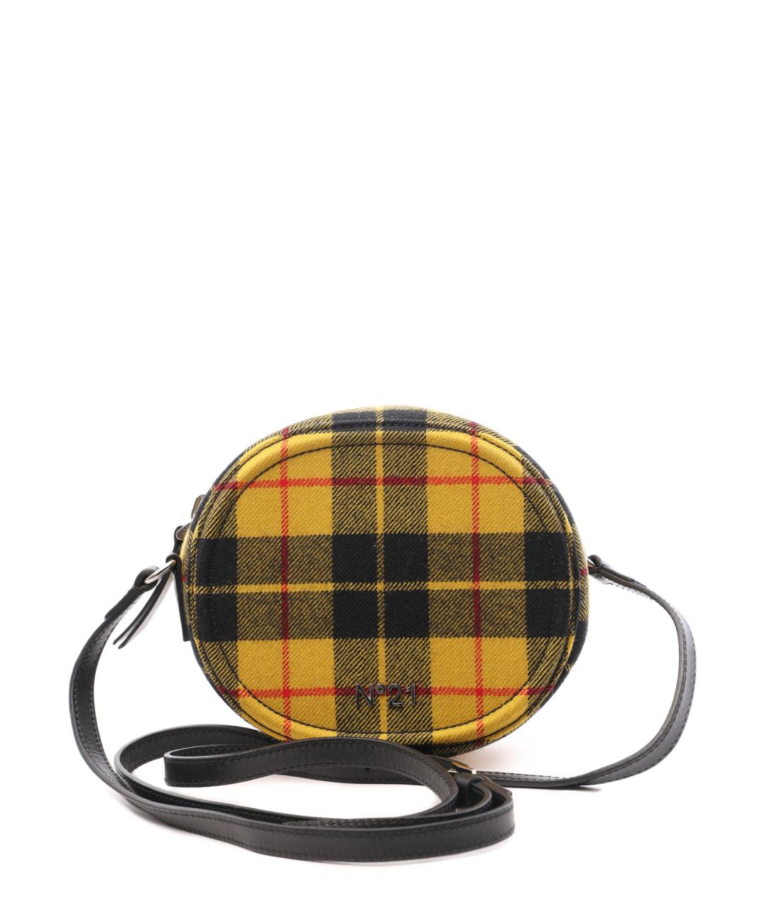 NO. 21 Желтая кожаная сумка через плечо, фото 1