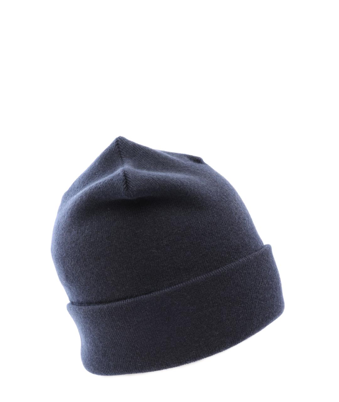 BRUNELLO CUCINELLI Синяя кашемировая шапка, фото 3