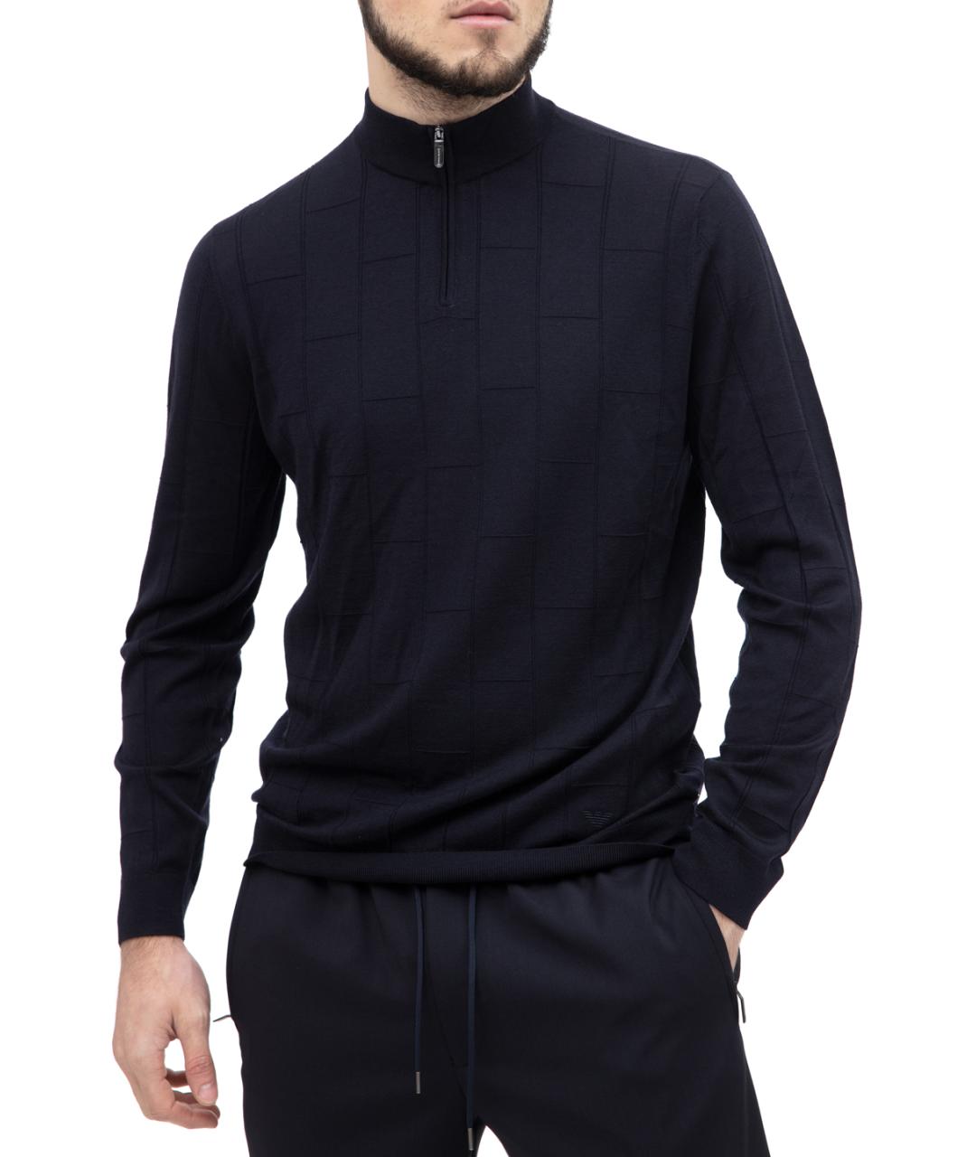 EMPORIO ARMANI Синий шерстяной джемпер / свитер, фото 1