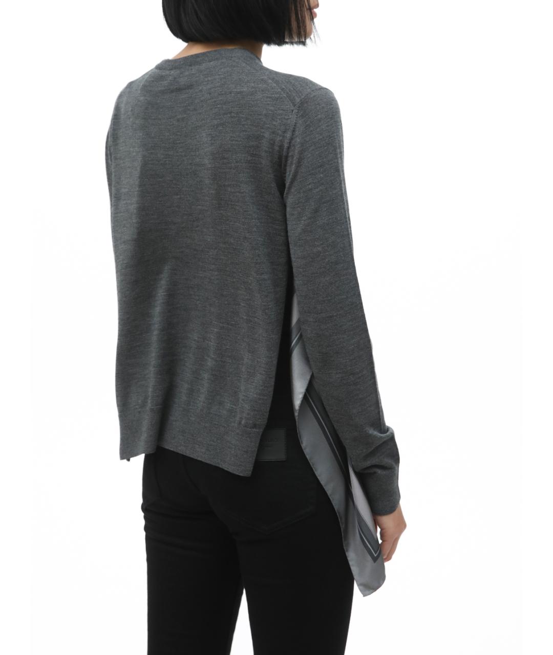 BURBERRY Серый шерстяной кардиган, фото 4