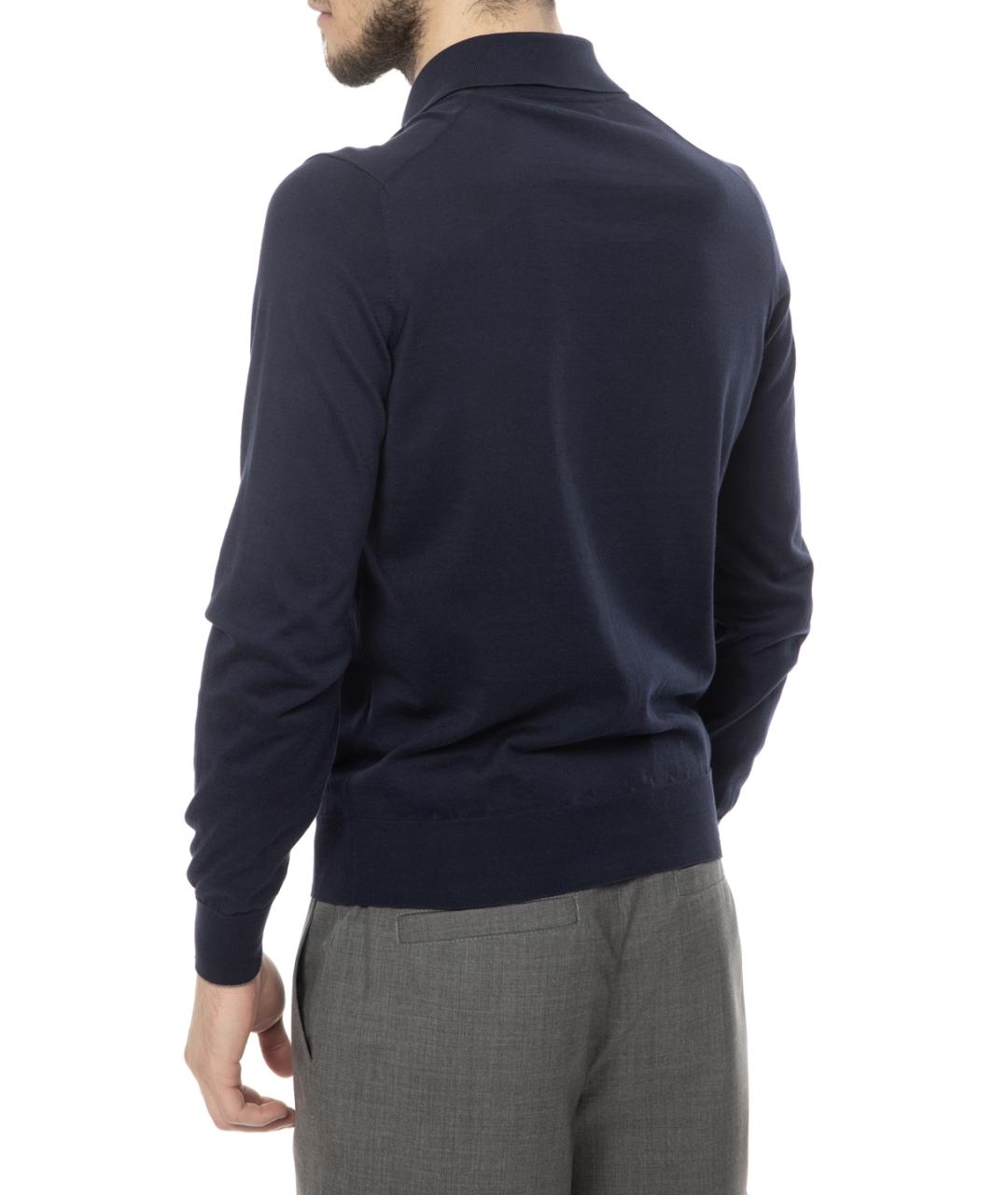 BRUNELLO CUCINELLI Темно-синий хлопковый джемпер / свитер, фото 4