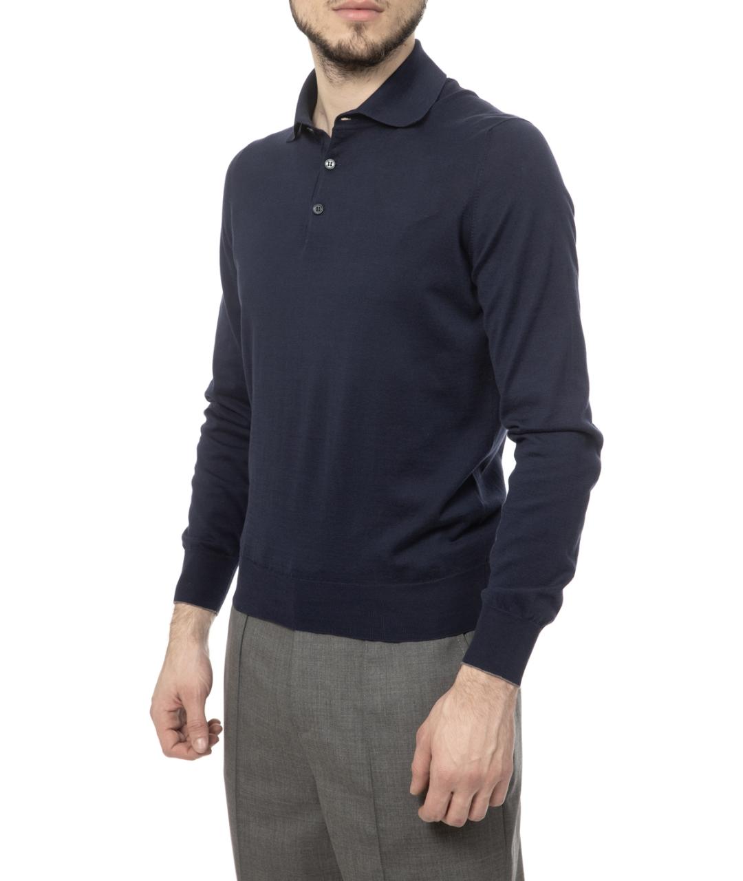 BRUNELLO CUCINELLI Темно-синий хлопковый джемпер / свитер, фото 1