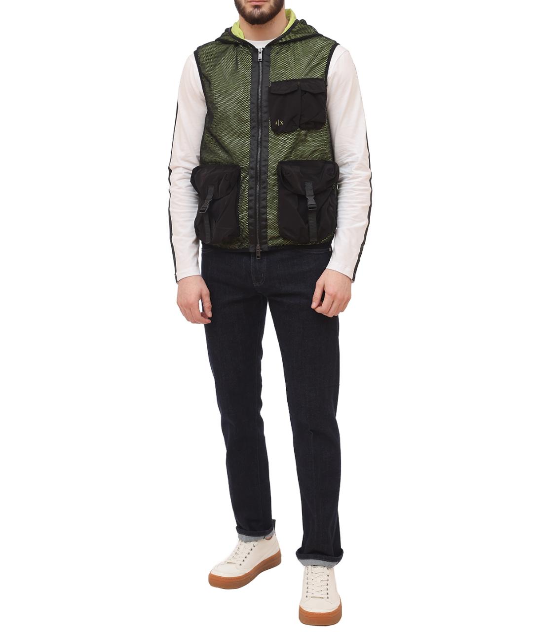 ARMANI EXCHANGE Зеленый полиэстеровый жилет, фото 2