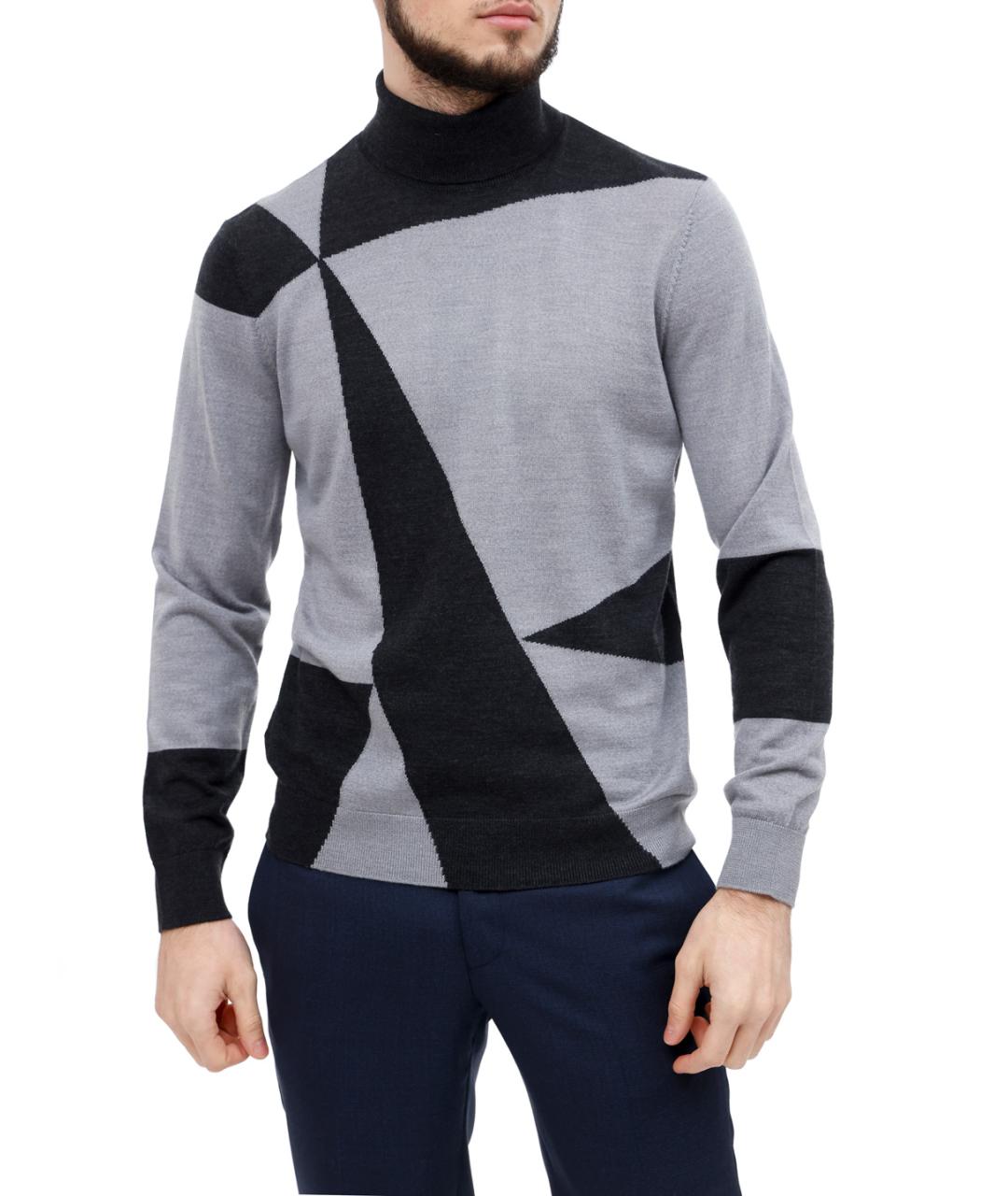 EMPORIO ARMANI Серый шерстяной джемпер / свитер, фото 1