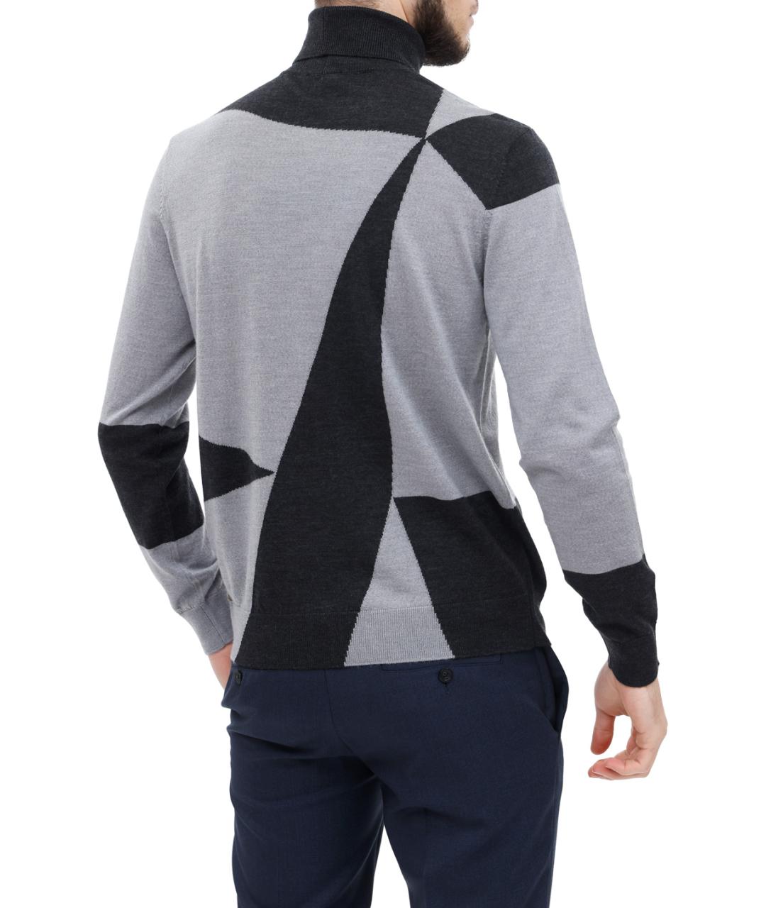 EMPORIO ARMANI Серый шерстяной джемпер / свитер, фото 2