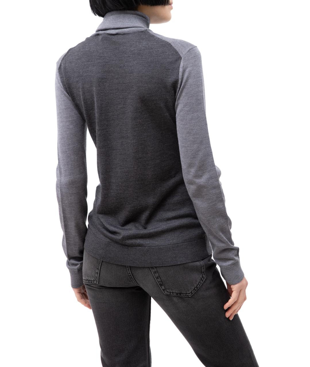 BURBERRY Серая шерстяная водолазка, фото 4