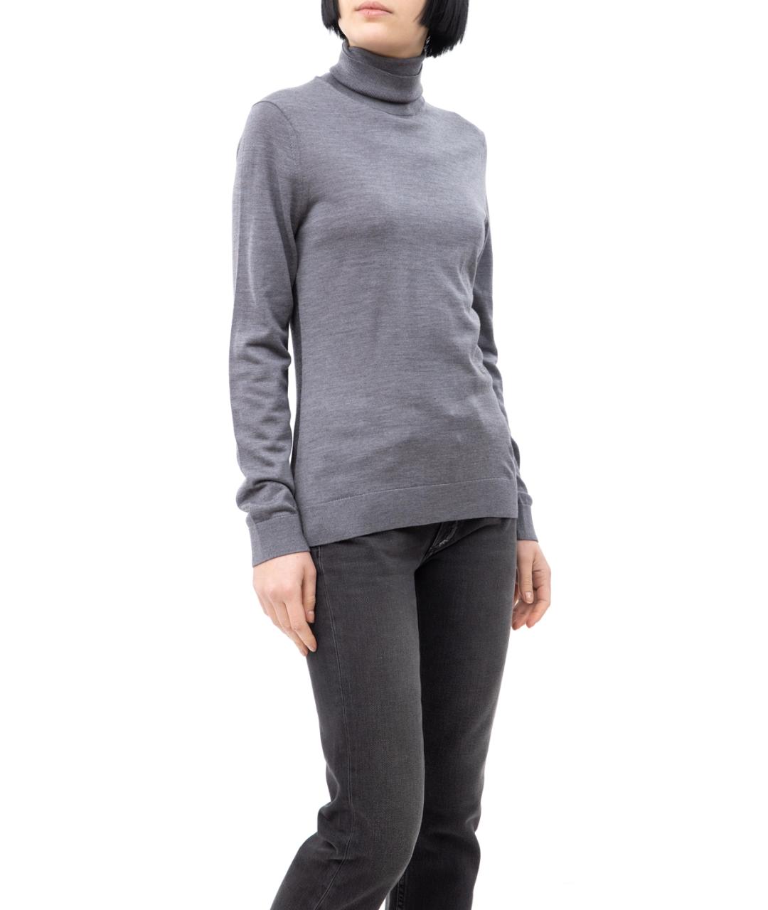 BURBERRY Серая шерстяная водолазка, фото 3