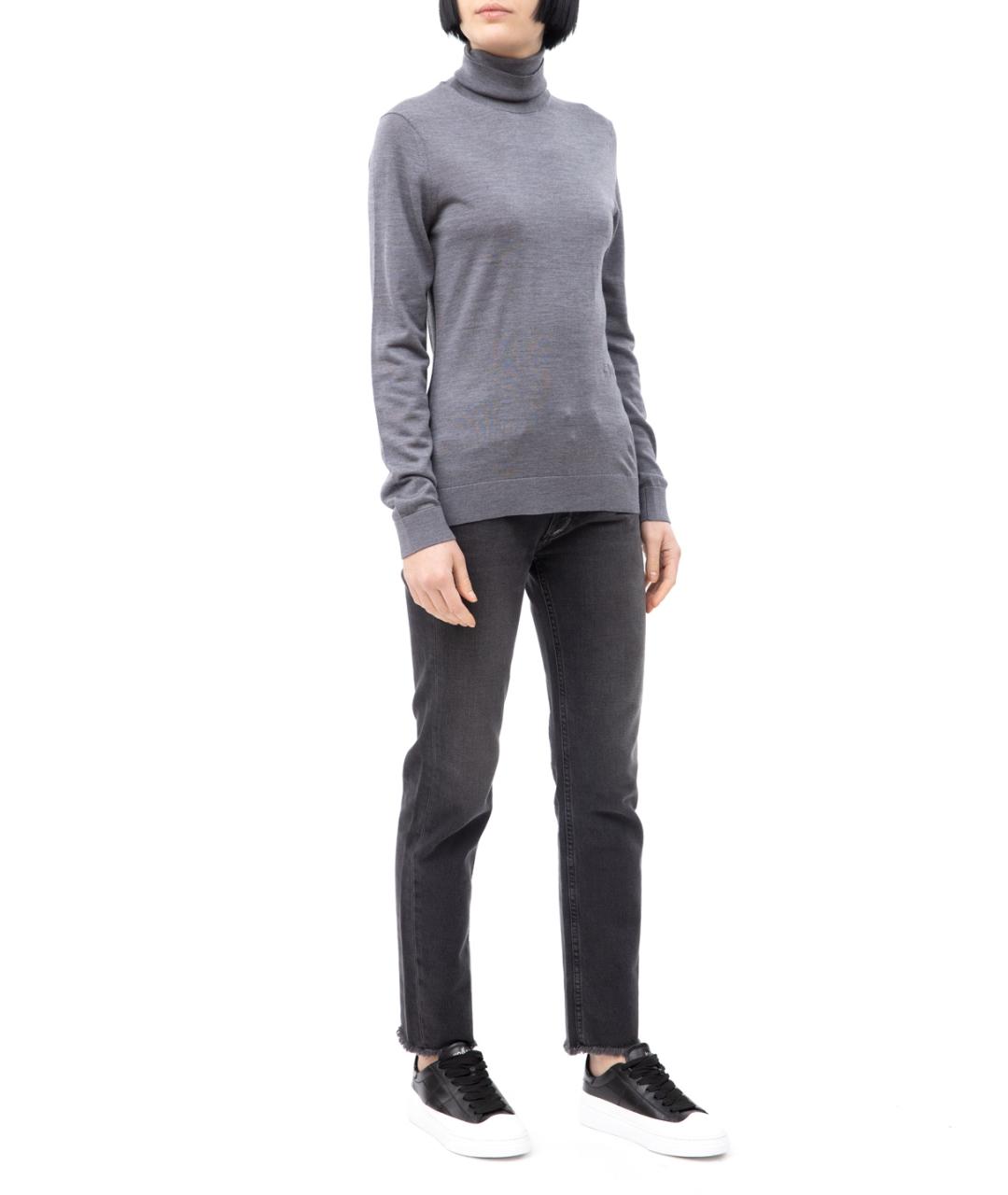 BURBERRY Серая шерстяная водолазка, фото 2