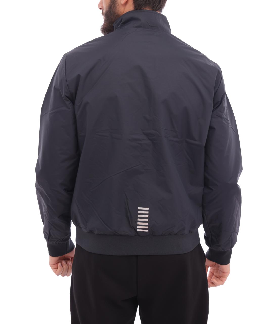 EA7 Синяя полиамидовая куртка, фото 2