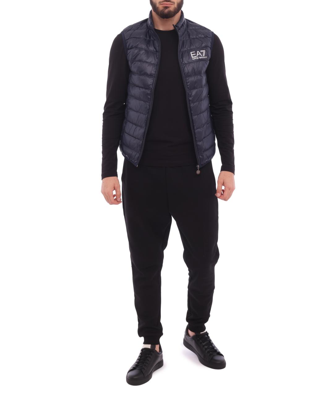 EA7 Синий полиамидовый жилет, фото 5
