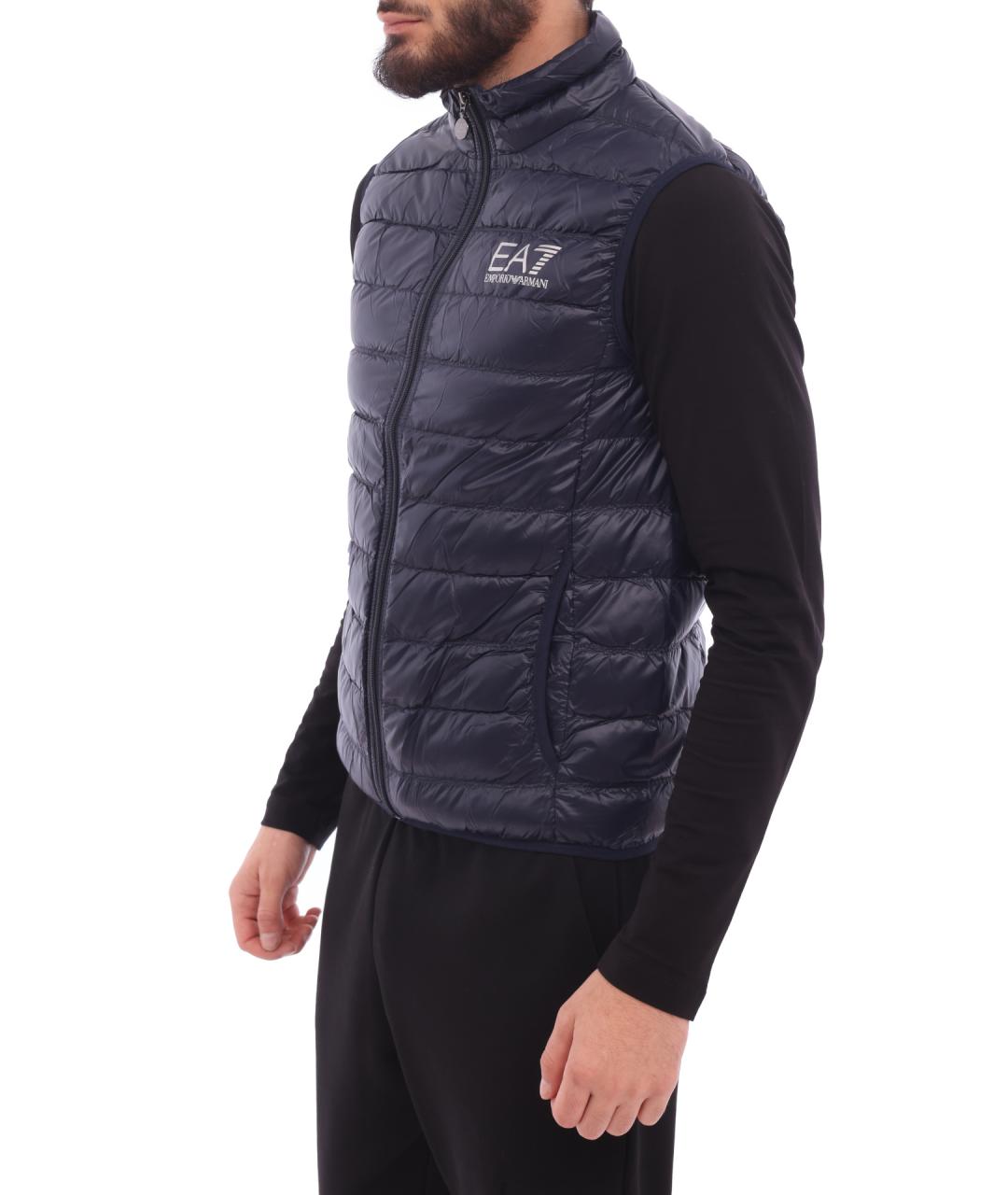 EA7 Синий полиамидовый жилет, фото 4