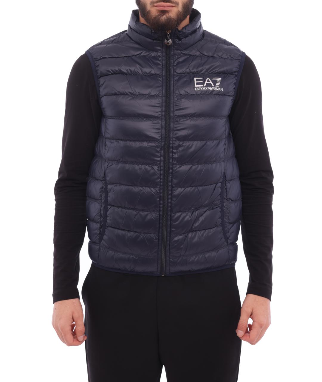 EA7 Синий полиамидовый жилет, фото 1