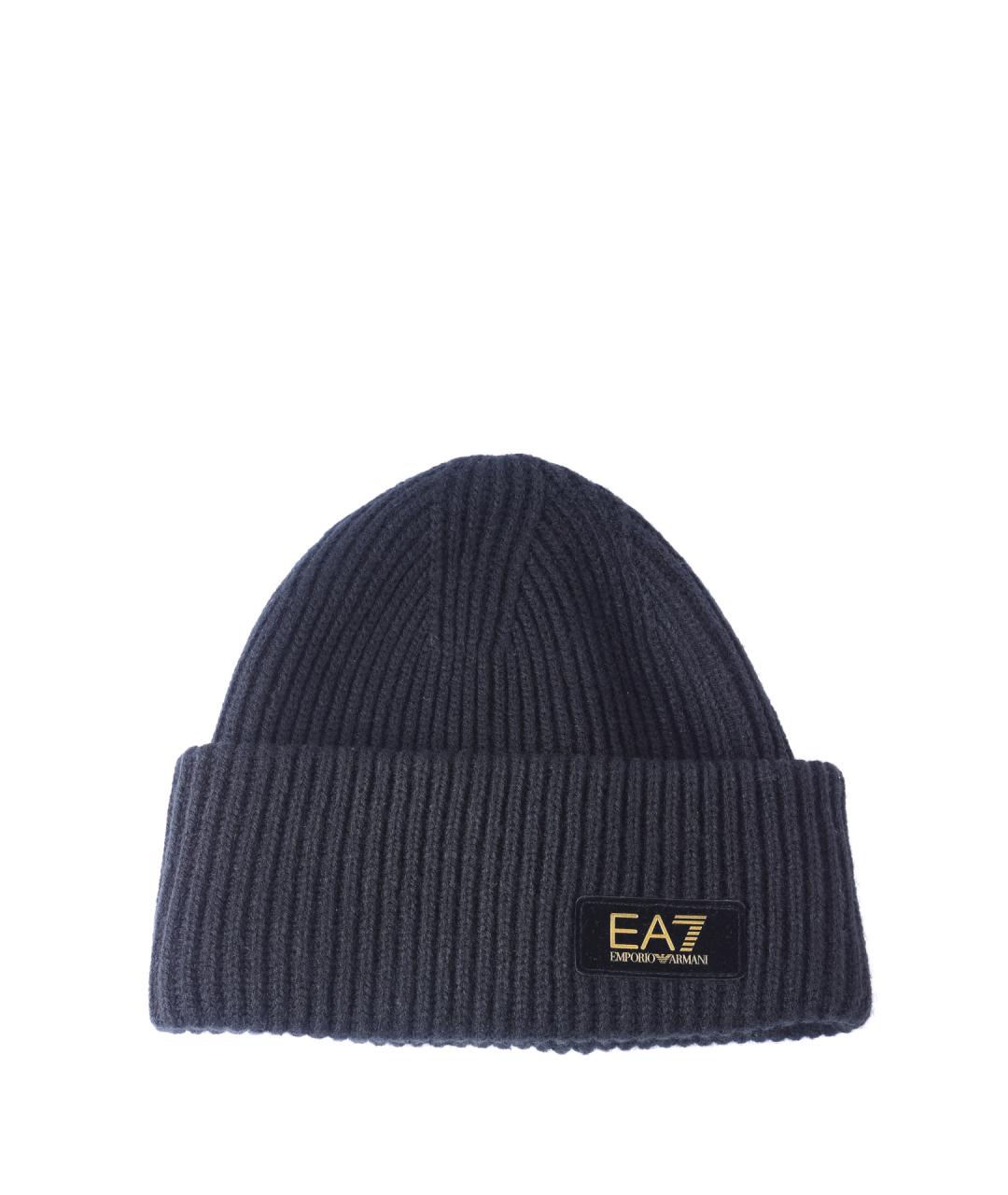 EA7 Черная шапка, фото 1