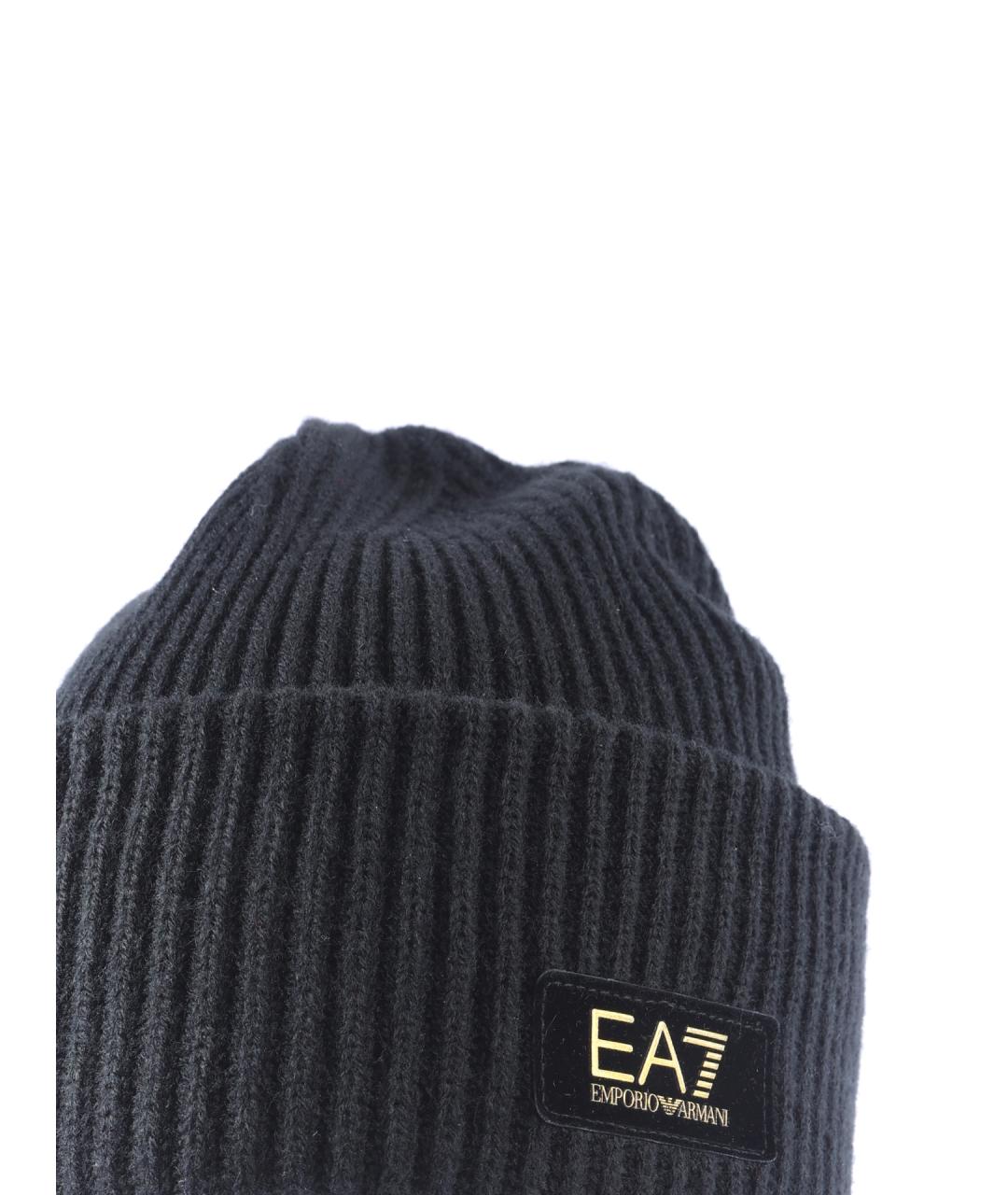 EA7 Черная шапка, фото 4
