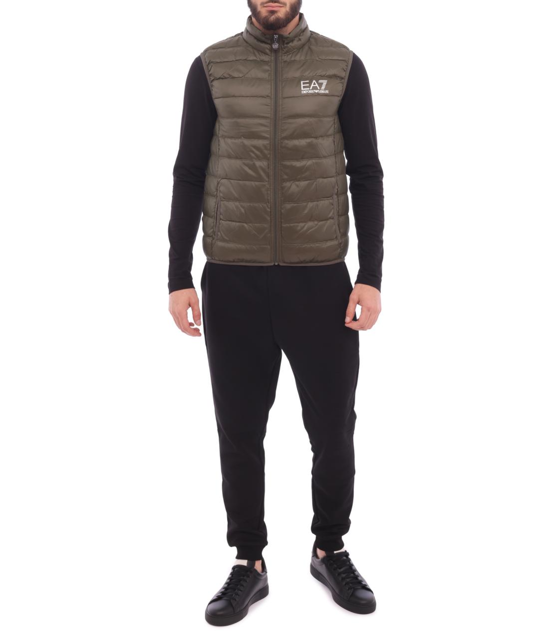 EA7 Зеленый полиамидовый жилет, фото 2