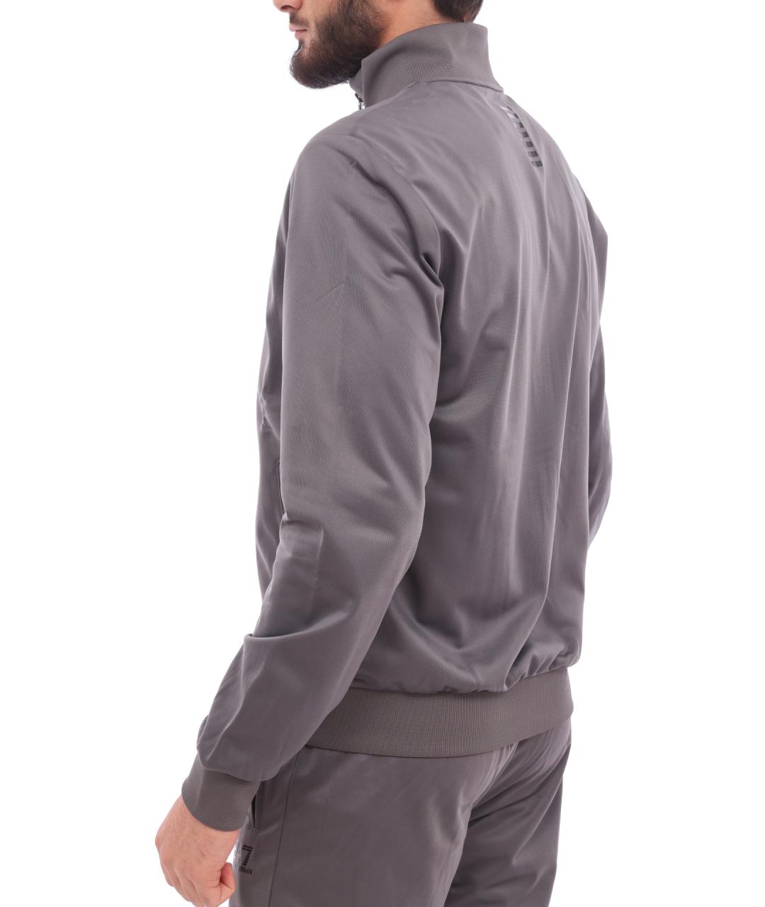 EA7 Серый полиэстеровый спортивный костюм, фото 6