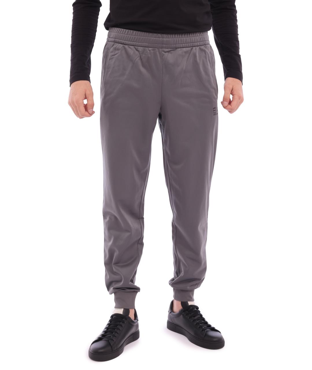 EA7 Серый полиэстеровый спортивный костюм, фото 5