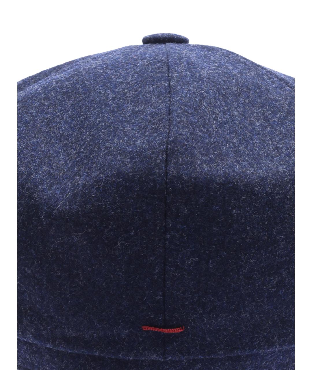 BRUNELLO CUCINELLI Синяя шерстяная кепка/бейсболка, фото 2