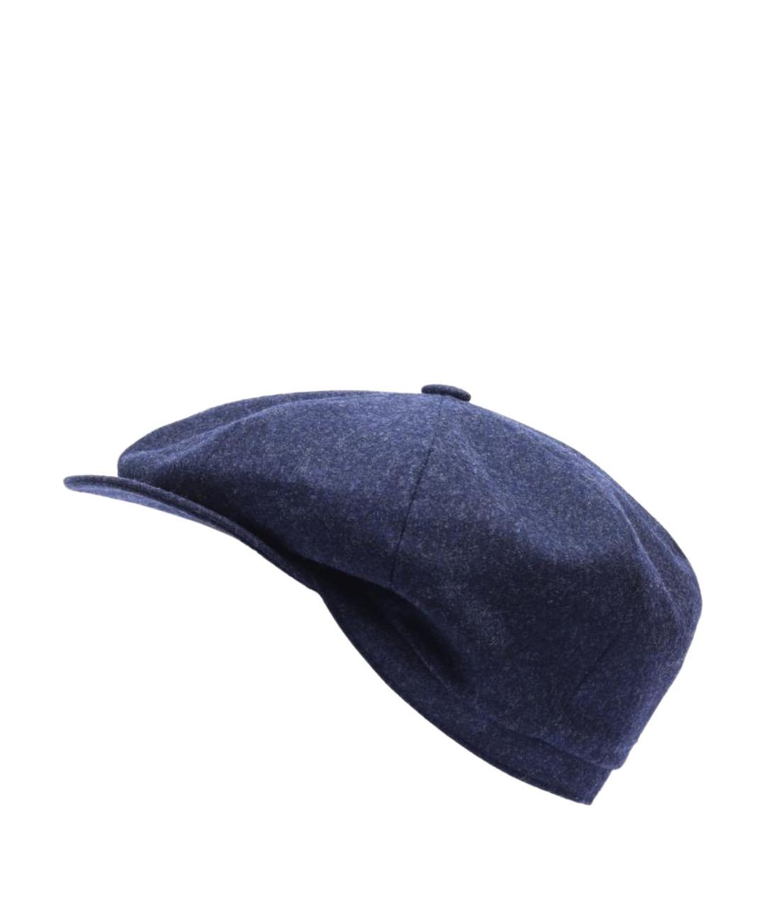 BRUNELLO CUCINELLI Синяя шерстяная кепка/бейсболка, фото 1