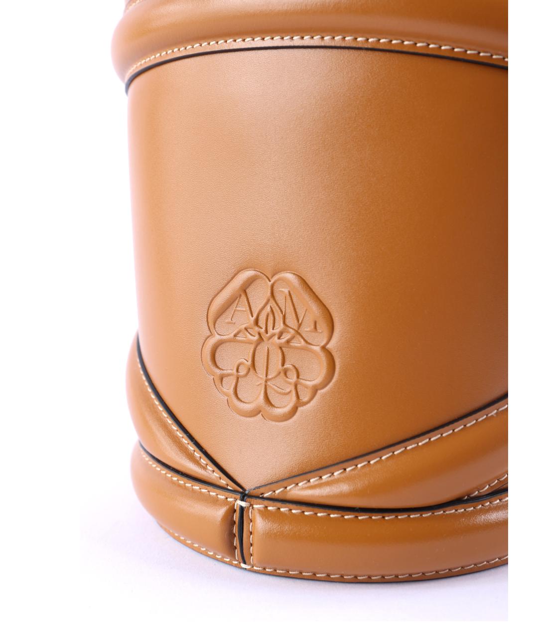 ALEXANDER MCQUEEN Коричневая кожаная сумка через плечо, фото 5