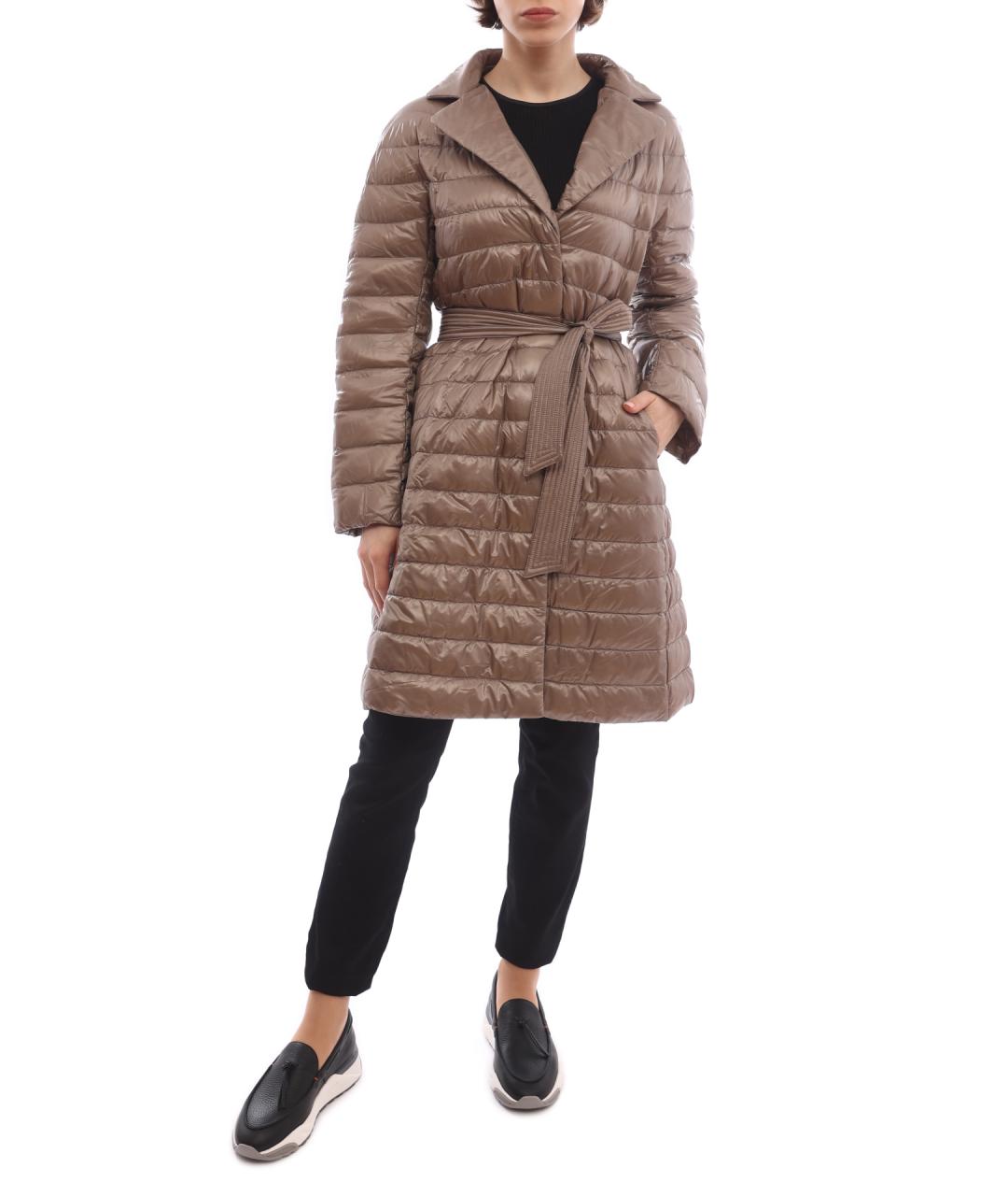 HERNO Коричневый полиамидовый пуховик, фото 7