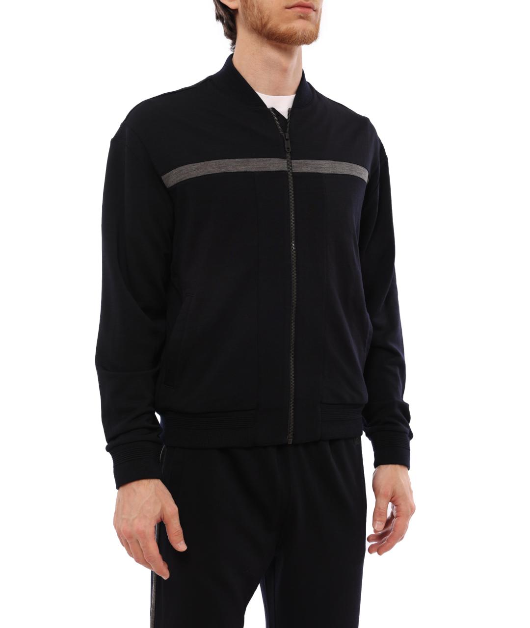 ZEGNA Темно-синяя шерстяная куртка, фото 4