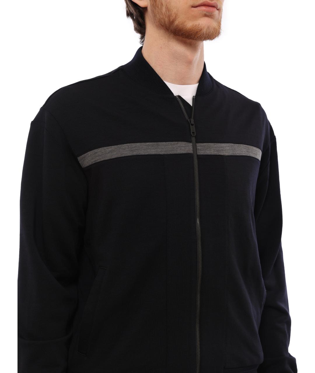 ZEGNA Темно-синяя шерстяная куртка, фото 2