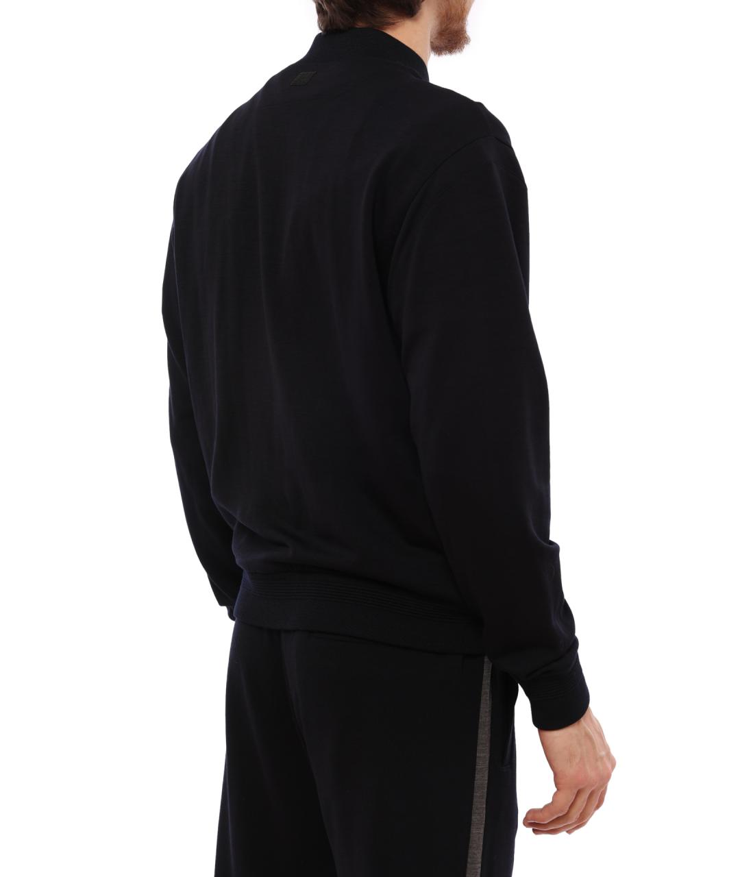 ZEGNA Темно-синяя шерстяная куртка, фото 5