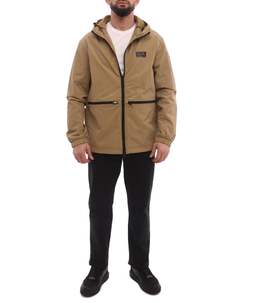 ARMANI EXCHANGE Бежевая полиамидовая куртка, фото 6