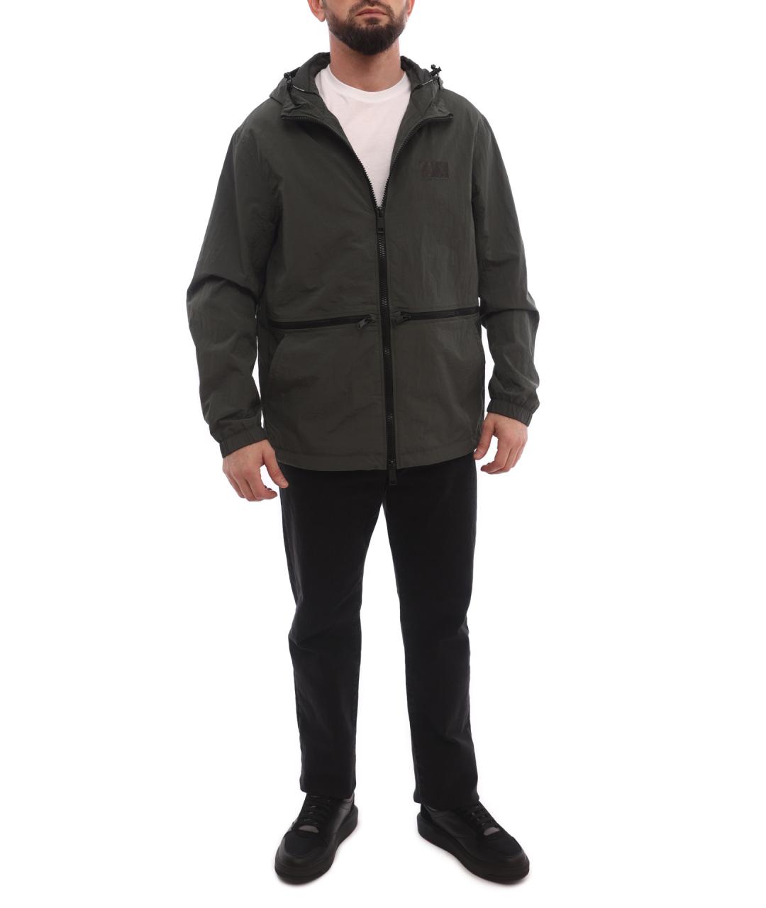 ARMANI EXCHANGE Хаки полиамидовая куртка, фото 6