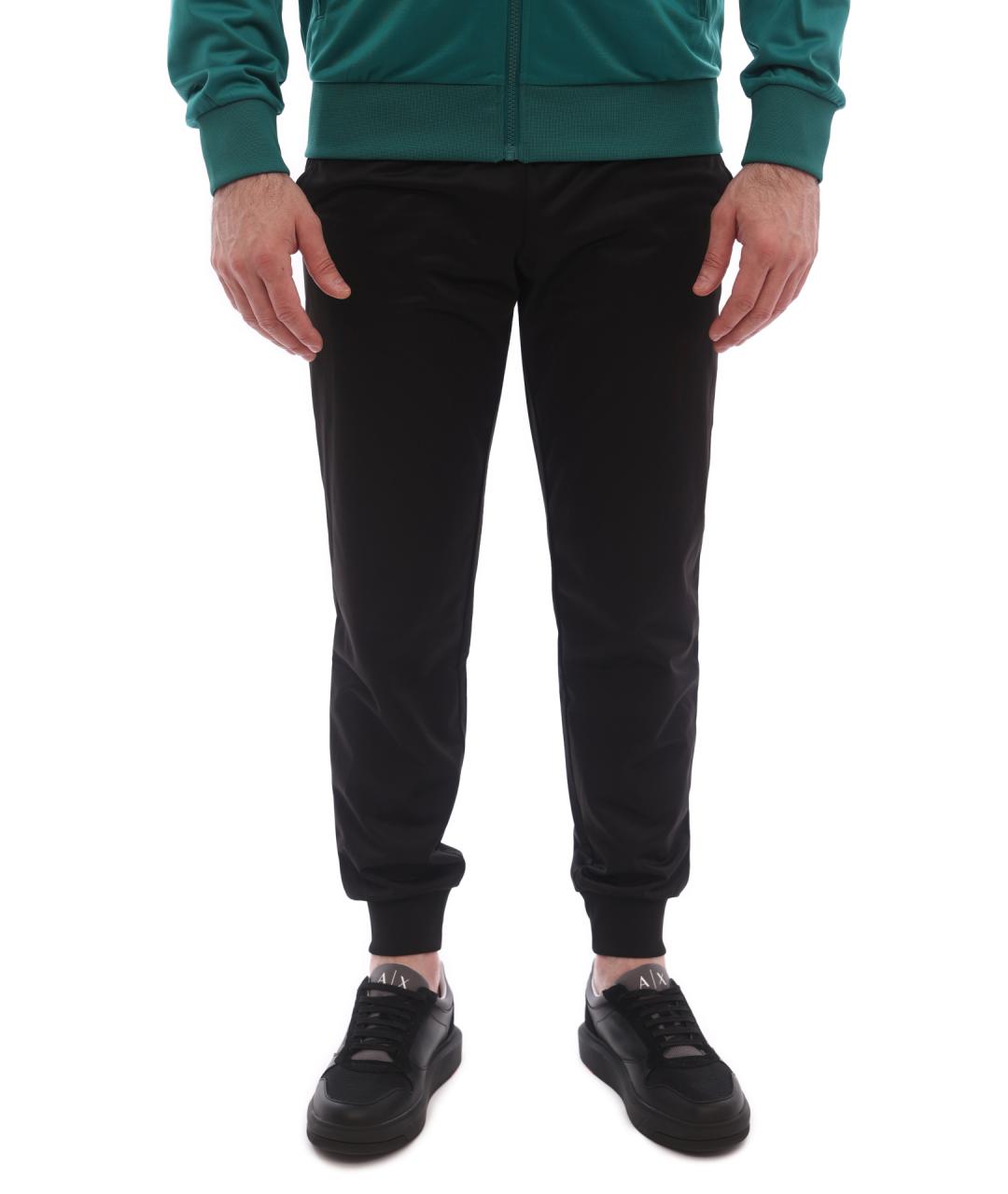 EA7 Черный полиэстеровый спортивный костюм, фото 6