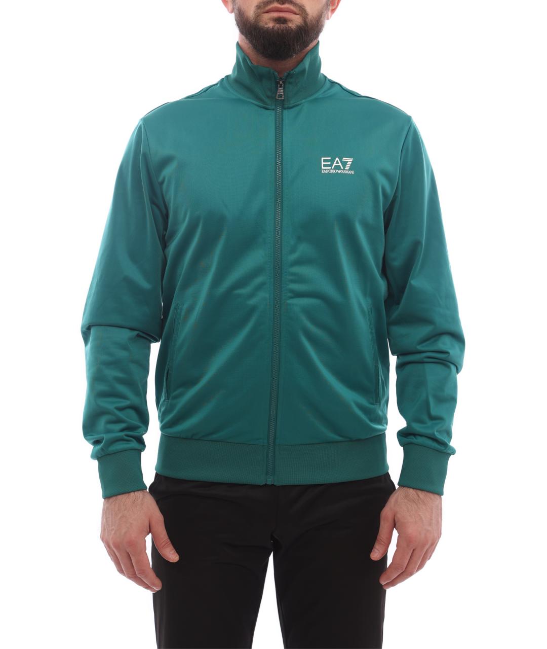 EA7 Черный полиэстеровый спортивный костюм, фото 3