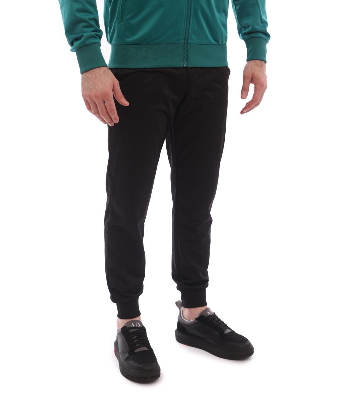 EA7 Черный полиэстеровый спортивный костюм, фото 2